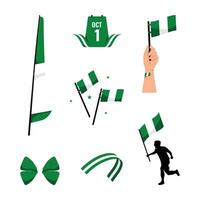 Nigeria Element Unabhängigkeit Tag Illustration Design Vektor