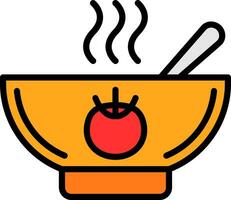 Tomate Suppe Vektor Symbol Design