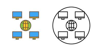 einzigartiges Vektorsymbol für das Unternehmensnetzwerk vektor