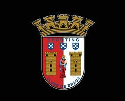 sportslig braga klubb symbol logotyp portugal liga fotboll abstrakt design vektor illustration med svart bakgrund