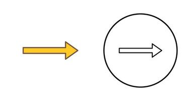 einzigartiges Vektorsymbol mit Pfeil nach rechts vektor