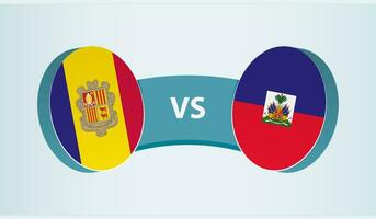 andorra mot haiti, team sporter konkurrens begrepp. vektor