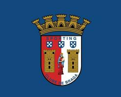 Sport braga Logo Verein Symbol Portugal Liga Fußball abstrakt Design Vektor Illustration mit Blau Hintergrund