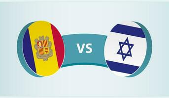 Andorra gegen Israel, Mannschaft Sport Wettbewerb Konzept. vektor