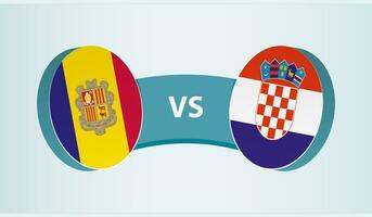 Andorra gegen Kroatien, Mannschaft Sport Wettbewerb Konzept. vektor