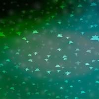 ljusblå, grön vektorlayout med ljusa stjärnor. vektor