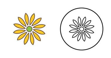 einzigartiges Blumenvektorsymbol vektor