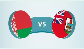 Vitryssland mot bermuda, team sporter konkurrens begrepp. vektor