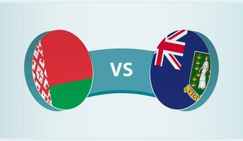 Vitryssland mot brittiskt jungfrulig öar, team sporter konkurrens begrepp. vektor