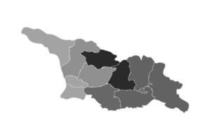 grau geteilte karte von georgien vektor
