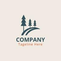 Pine Tree Logo Icon Design Template Vector Illustration