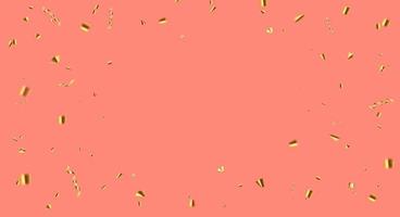 rosa Partyurlaub Hintergrund mit goldenem Konfetti. vektor