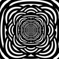 schwarz-weißer hypnotischer Hintergrund. vektor