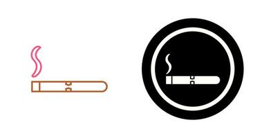 Einzigartiges Vektorsymbol für beleuchtete Zigarren vektor