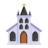 kyrklig kristen byggnad vektor