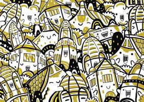 Lawang Sewu Doodle im flachen Design-Stil vektor