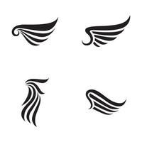 Flügel-Logo-Design Falke Vogel-Vektor-Bild vektor