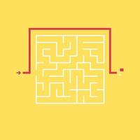 Labyrinth mit Abkürzung zum Ausgang ohne durch den Eingang zu gehen. vektor