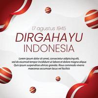 sociala medier instagram post banner indonesiens självständighetsdag vektor