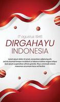 Social Media Instagram Story Banner Indonesien Unabhängigkeitstag vektor