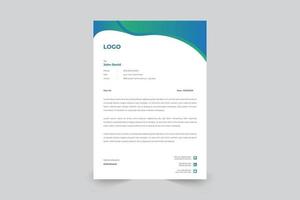 Briefkopfdesign im kreativen Stil für Ihre Geschäftsvektorvorlage vektor