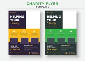 Vorlage für Wohltätigkeitsflyer, Lebensförderung für Wohltätigkeitsorganisationen, Flyerdesign vektor