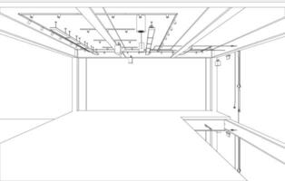 3d illustration av byggnad rör vektor