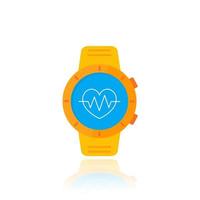 Smartwatch-Vektorillustration, orangefarbene Version vektor