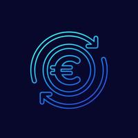 Euro-Cashback-Symbol auf Weiß vektor