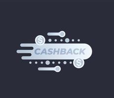 Cashback-Angebot, Geldrückerstattungsvektor vektor