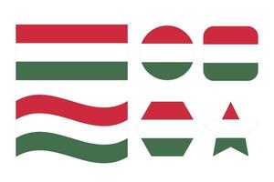 Ungarn-Flagge einfache Illustration für Unabhängigkeitstag oder Wahl vektor