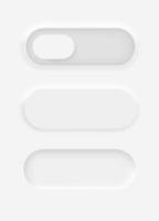 webb- och mobilapplikation ui element vektor uppsättning. neomorfism stil