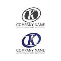 k logo design k brev teckensnitt business logo design initialt företag vektor
