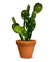 Kaktus im Blumentopf-Vektor-Illustration vektor
