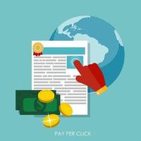 Pay-per-Click-Flat-Konzept für Web-Marketing. Vektor-Illustration vektor