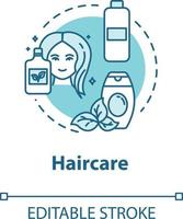 Haarpflege, Naturkosmetik, Symbol für Gesundheits- und Schönheitskonzept vektor