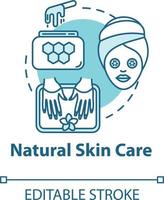naturlig hudvård, organisk kosmetik koncept ikon vektor