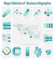 Mega-Sammlung Infografik Vorlage Geschäftskonzept vektor