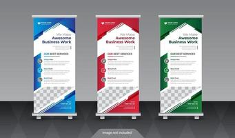 Roll-Up-Banner für Unternehmen. modernes Roll-Up-Banner vektor