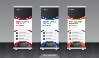 Business Roll-Up-Banner, Standee-Business-Banner-Vorlage vektor