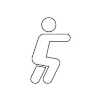 man gör övningar ikon människor i rörelse aktiv livsstil tecken vektor