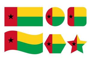 Guinea-Bissau-Flagge einfache Illustration für die Wahl zum Unabhängigkeitstag vektor