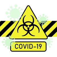 tecken på biologiskt skydd. spridningen av koronavirus vektor