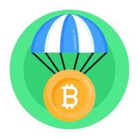 Bitcoin-Lieferung Airdrop vektor