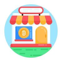 Bitcoin-Shop und Laden vektor