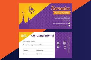 Sammlung von Ramadan-Geschenkgutscheinen mit verschiedenen Rabattangeboten vektor