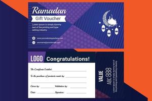 Sammlung von Ramadan-Geschenkgutscheinen mit verschiedenen Rabattangeboten vektor