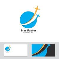 logotyp, ikon företagskort stjärna snabbare vektorillustration vektor