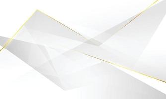 weißer grauer abstrakter Luxushintergrund mit goldenen Linien gestaltet vektor