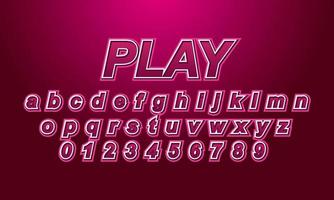 Schriftart Alphabet spielen vektor